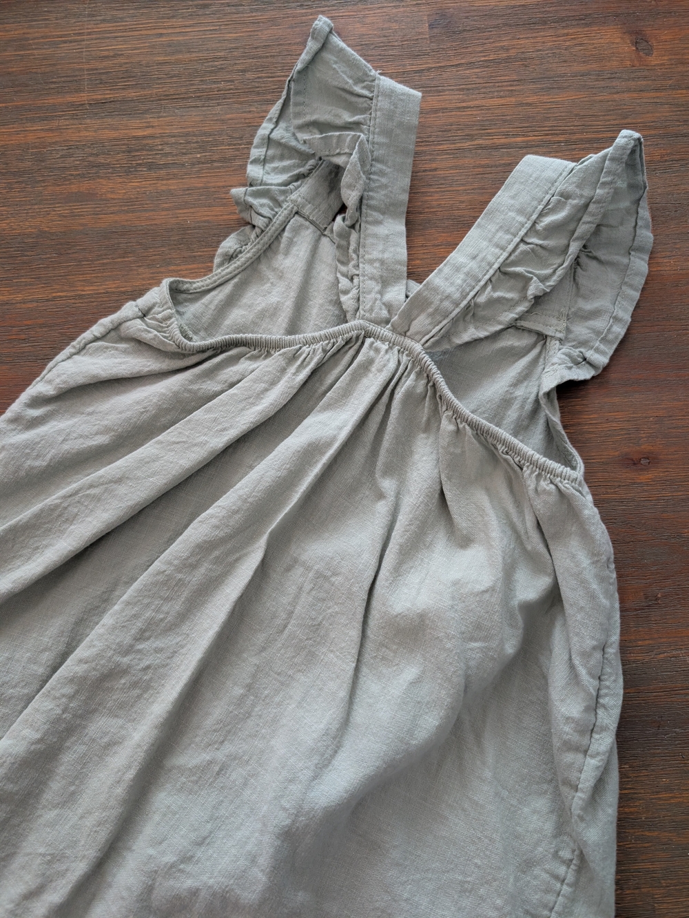 H&M Sage Green Ruffle Strap Button-Front Dress - Picture 2 of 3